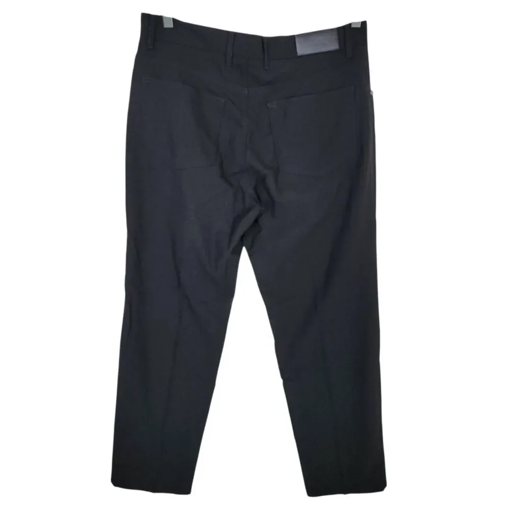 St. Croix Collections Men's Pants Size 34 Black Wool Blend Made in Italy Trouser